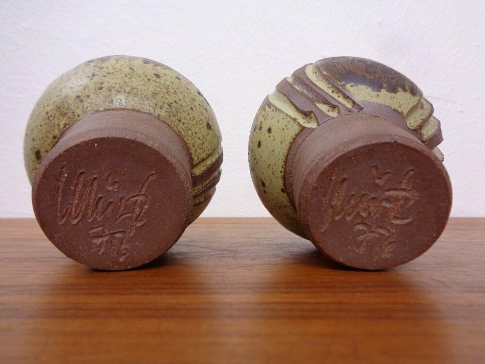 photo vintage Ceramic Oil Table Lamps By Aage Würtz, 1970s, Set Of 3