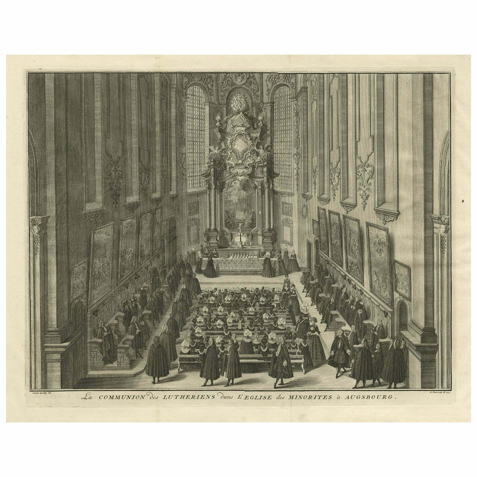 The Communion Of The Lutherans In The Minorite Church In Augsburg, Germany, 1730