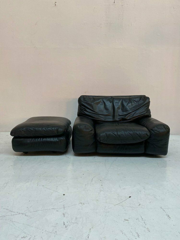 Lounge Chair & Ottoman Bengodi By Cini Boeri For Arflex, 1970s, Set Of 2 photo Furniture