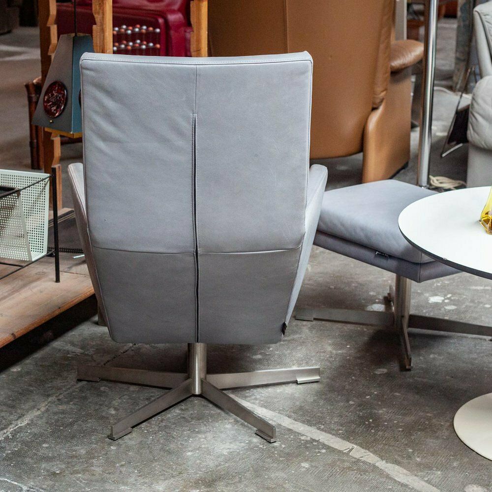 Swivel Armchair & Ottoman Attributed To Gerard Van Den Berg, 1980s, Set Of 2 photo vinterior