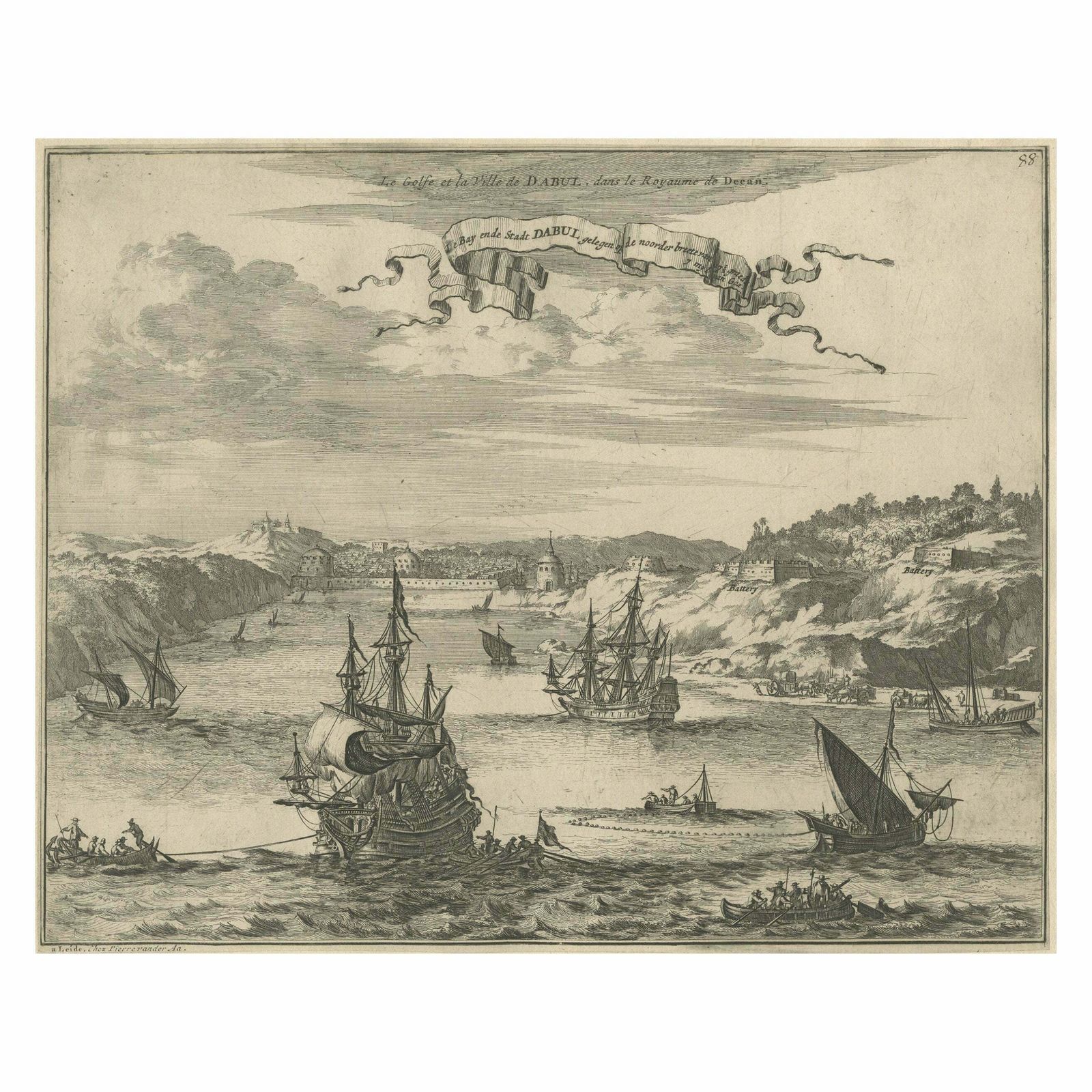 Bird's Eye View Of Dabhol As Seen From The Sea, North Of Goa, India, 1727