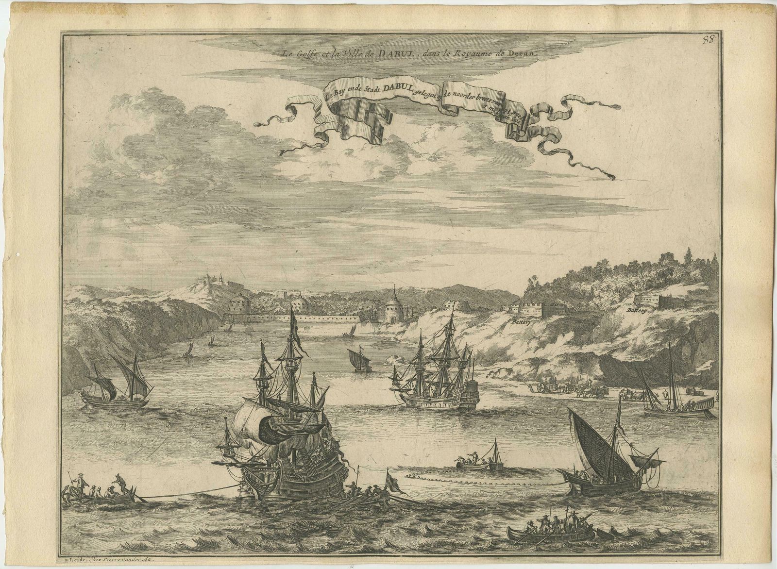 Bird's Eye View Of Dabhol As Seen From The Sea, North Of Goa, India, 1727 photo furniture