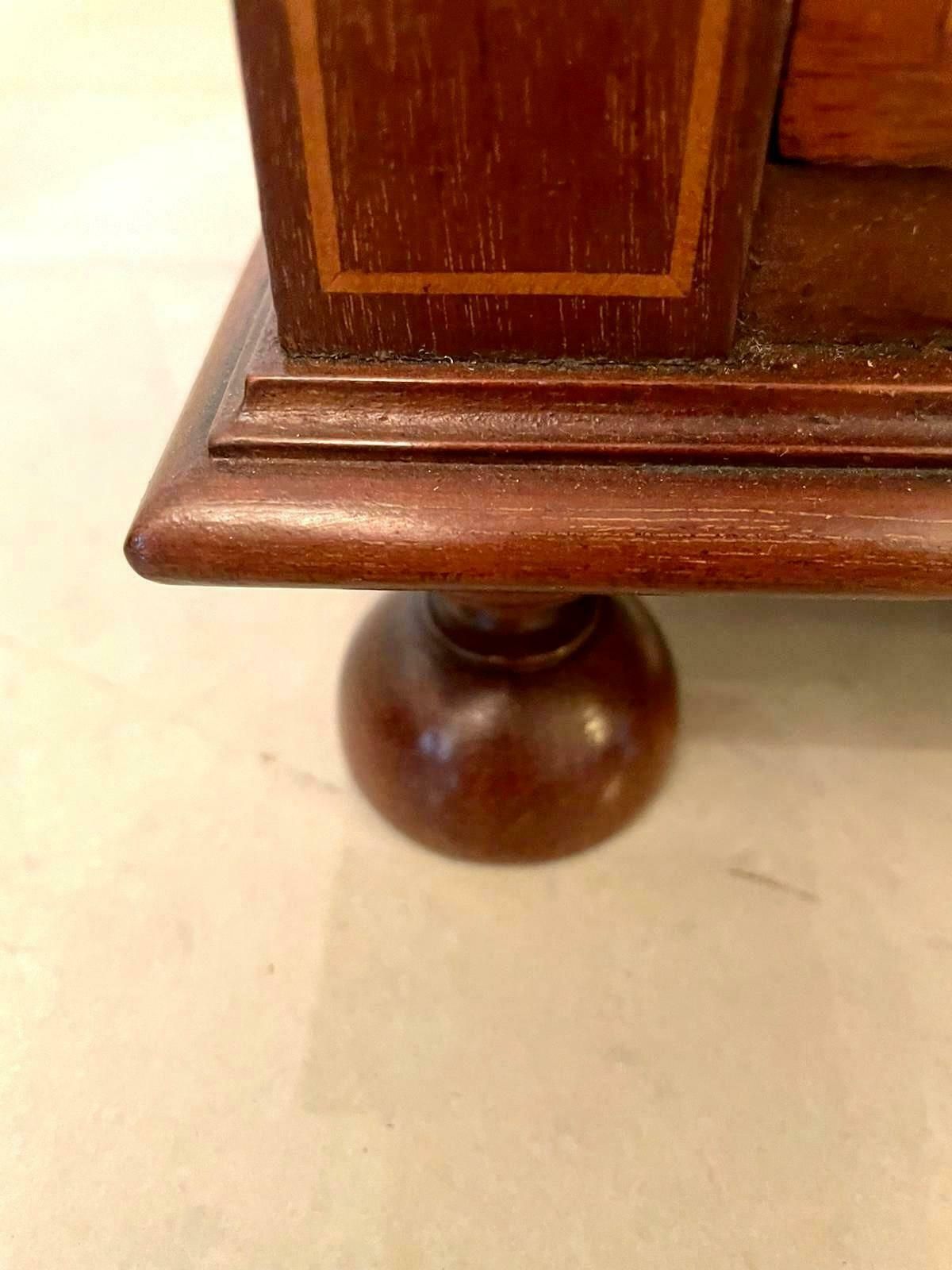 Quality Pair Of Antique Edwardian Inlaid Mahogany Chests photo Furniture