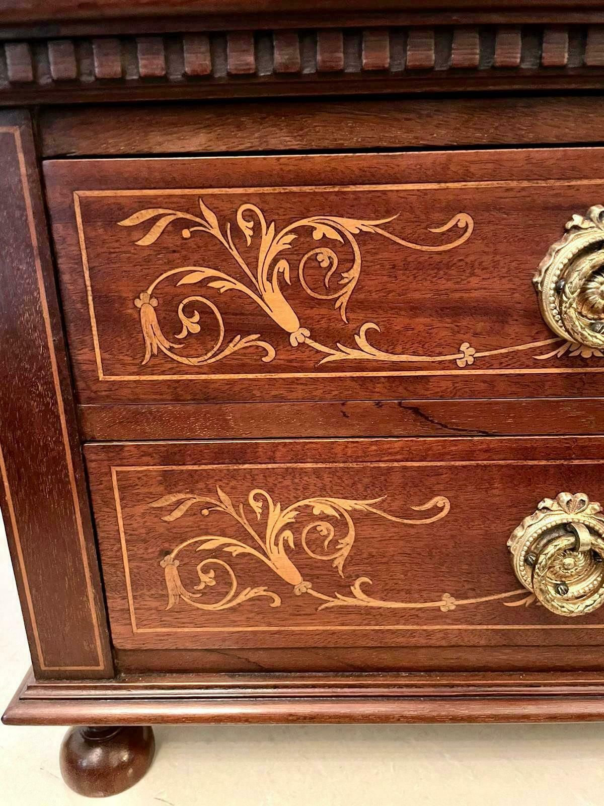 Quality Pair Of Antique Edwardian Inlaid Mahogany Chests photo buy