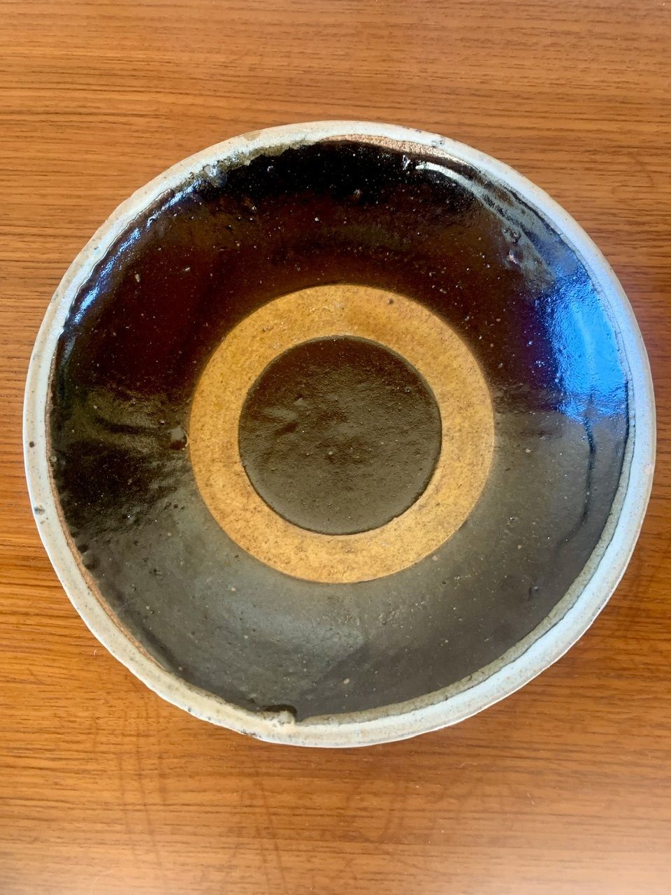 Mid Century, Glazed Bullseye Earthenware Bowl, California, USA, 1960s photo Home Decor