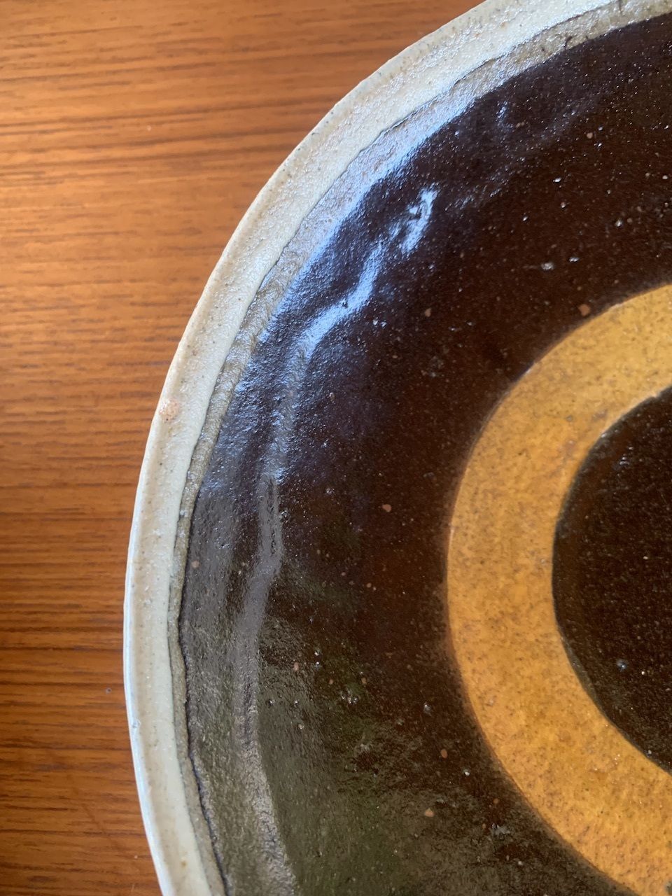 Mid Century, Glazed Bullseye Earthenware Bowl, California, USA, 1960s photo vinterior