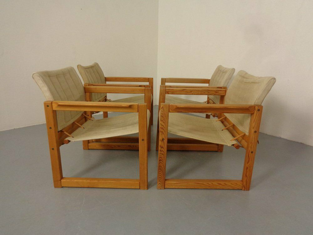Diana Pine Wood Armchairs & Table By Karin Mobring For Ikea, 1970s, Set Of 5 photo 1071.0