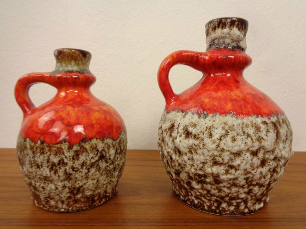 Fat Lava Ceramic Vases From Jopeko, 1970s, Set Of 2