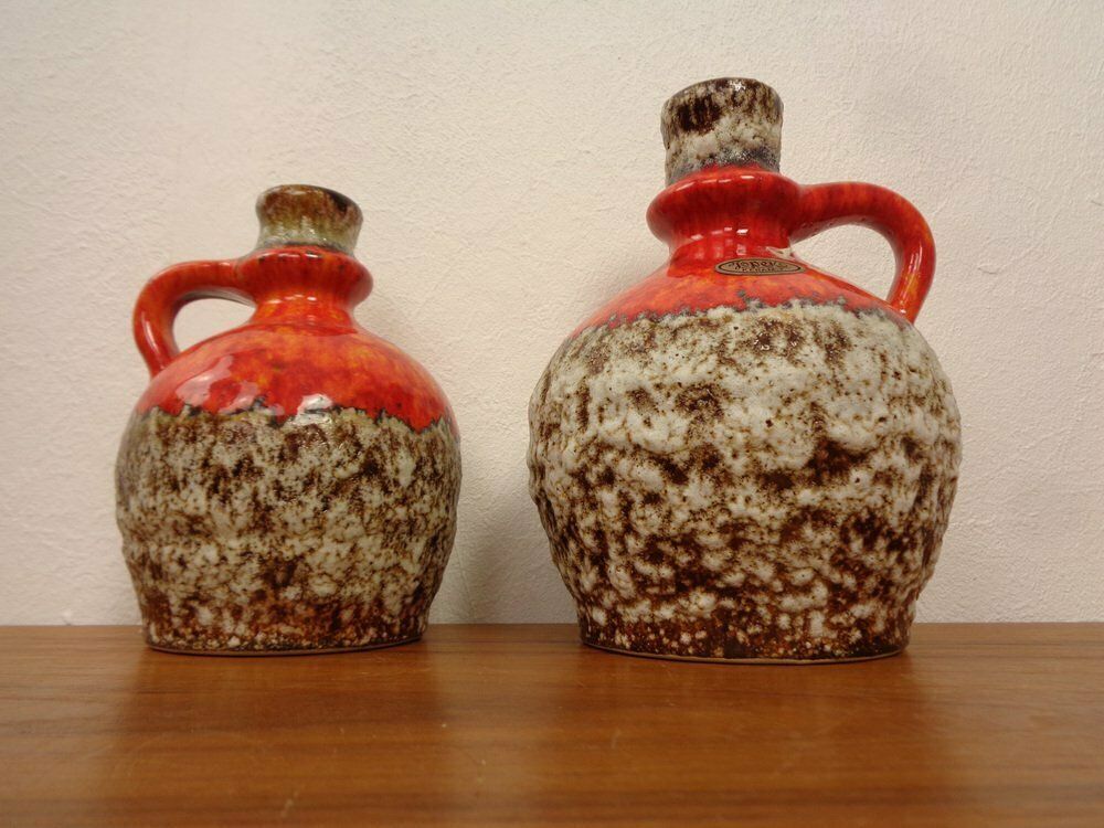 Fat Lava Ceramic Vases From Jopeko, 1970s, Set Of 2 photo furniture