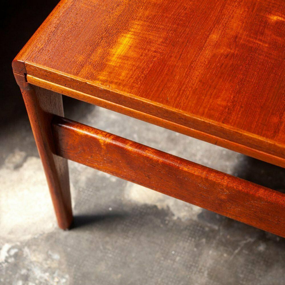 Mid Century Danish Extendable Coffee Table In Teak By Illum Wikkelso For Koefoeds Mobelfabrik, 1960s photo 1911.0