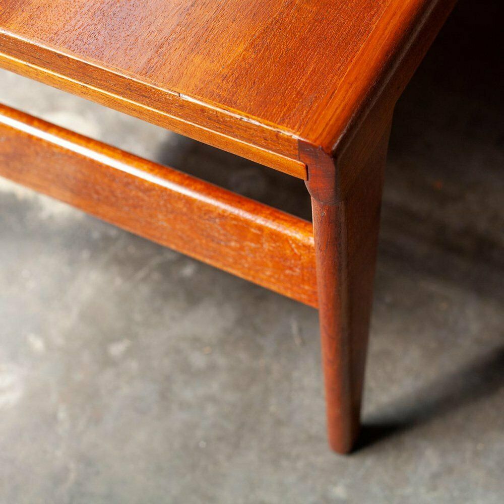 Mid Century Danish Extendable Coffee Table In Teak By Illum Wikkelso For Koefoeds Mobelfabrik, 1960s photo vinterior