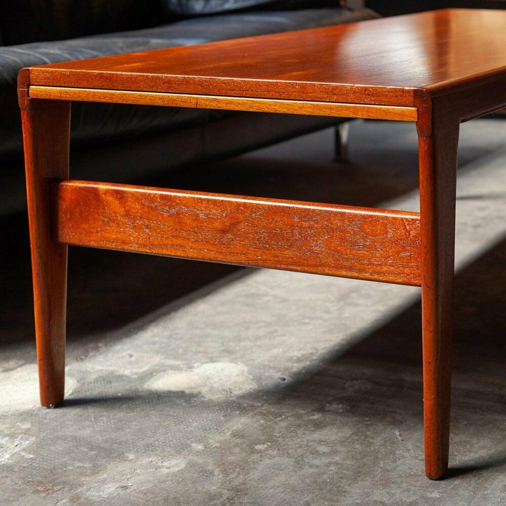 photo furniture Mid Century Danish Extendable Coffee Table In Teak By Illum Wikkelso For Koefoeds Mobelfabrik, 1960s
