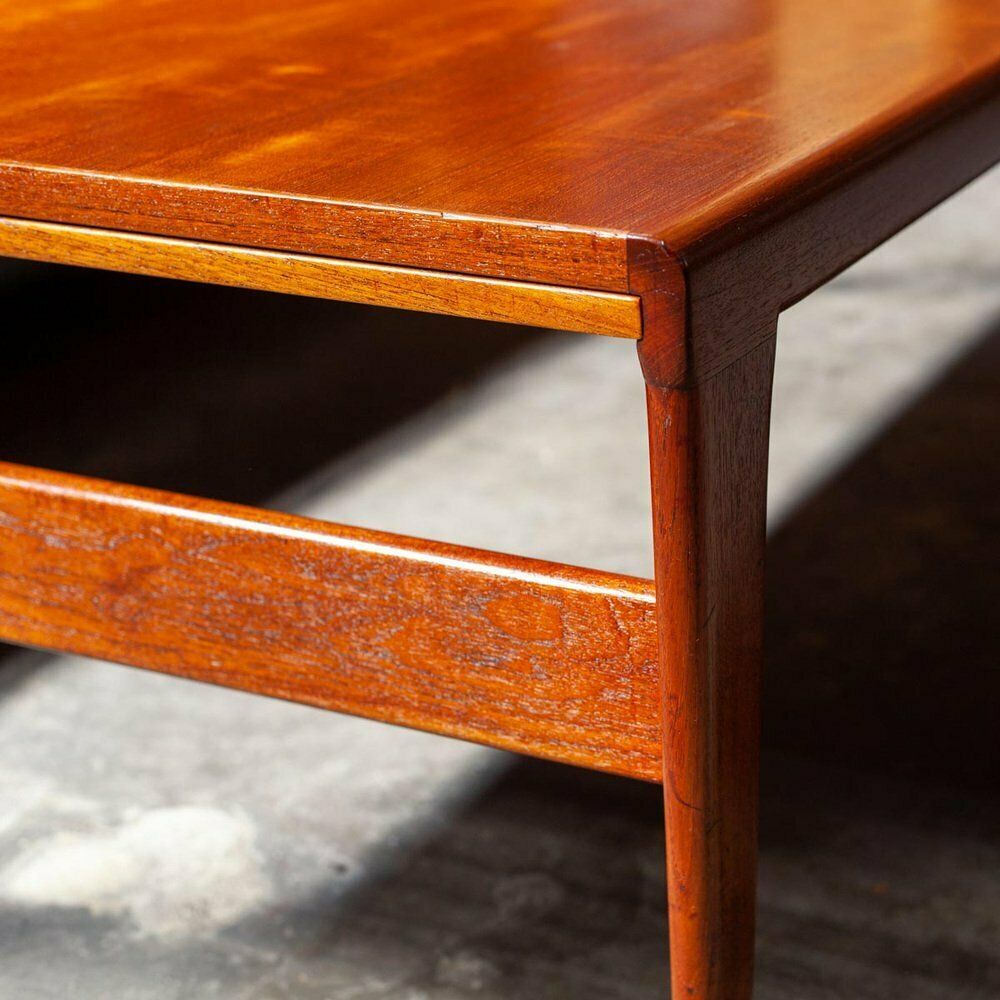 photo for sale Mid Century Danish Extendable Coffee Table In Teak By Illum Wikkelso For Koefoeds Mobelfabrik, 1960s