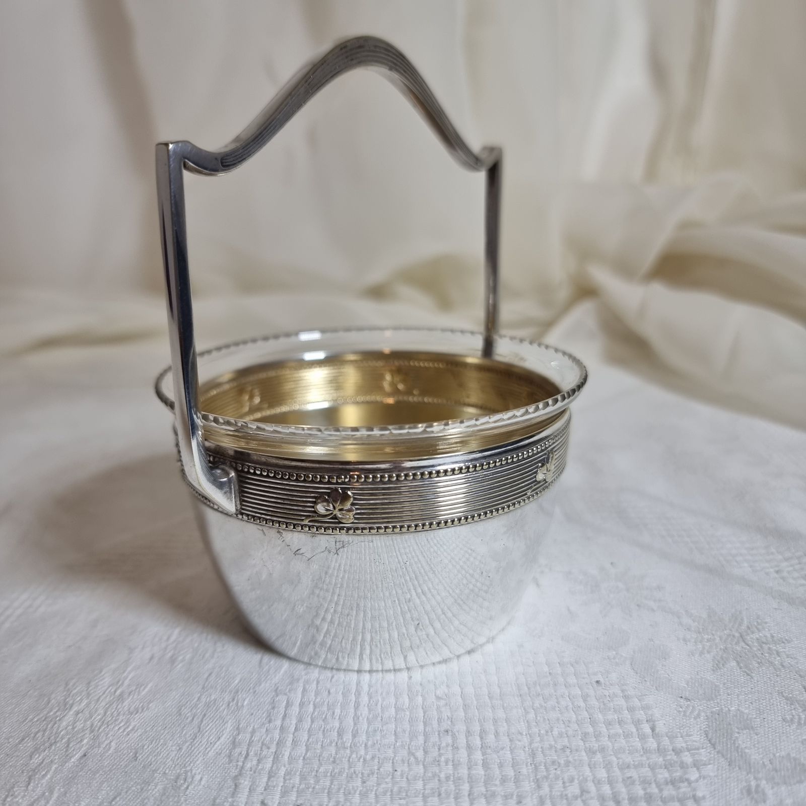 photo furniture W.M.F Art Nouveau Basket & Original Glass Liner