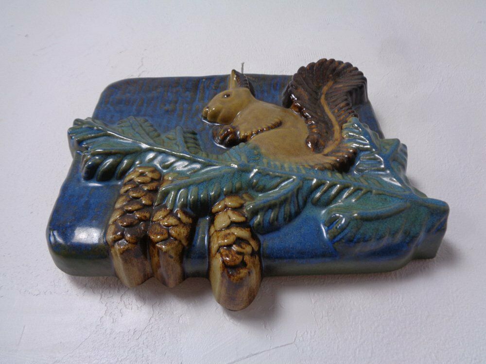 Stoneware Studio Ceramic Wall Plaque From Ego Lidköping, Sweden, 1960s, 1970s photo vinterior