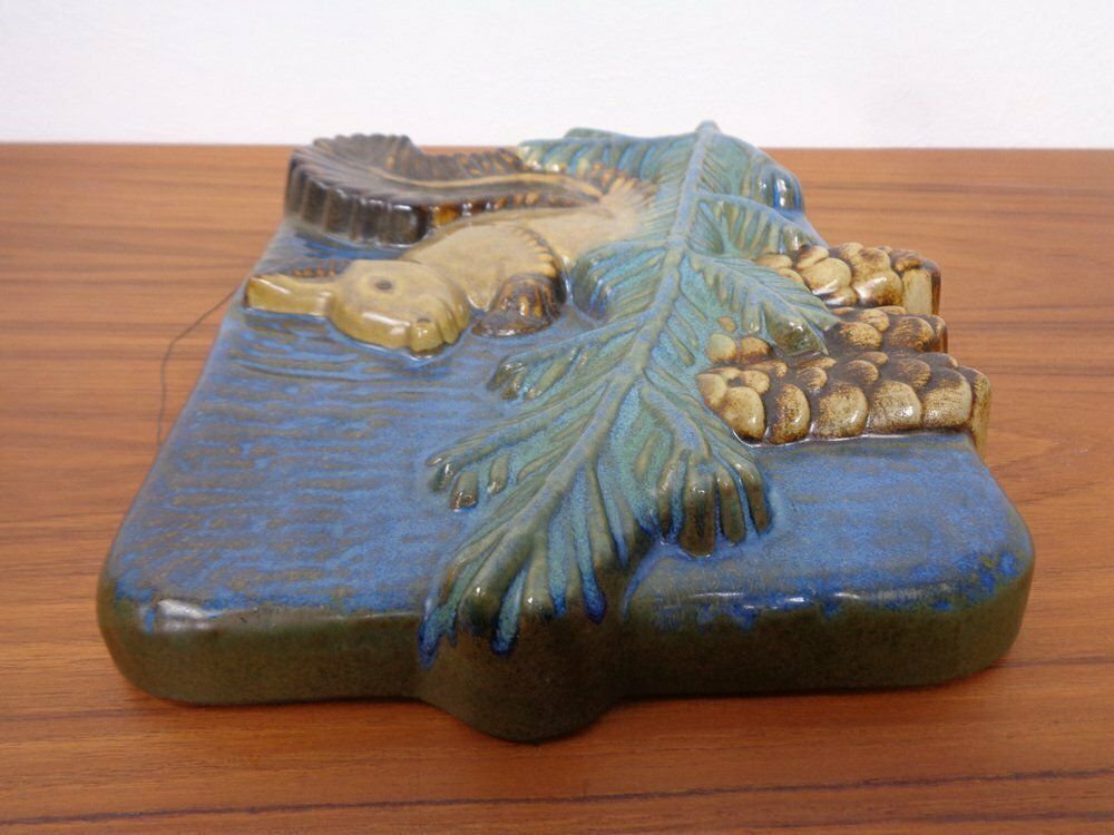 206.0 Stoneware Studio Ceramic Wall Plaque From Ego Lidköping, Sweden, 1960s, 1970s photo