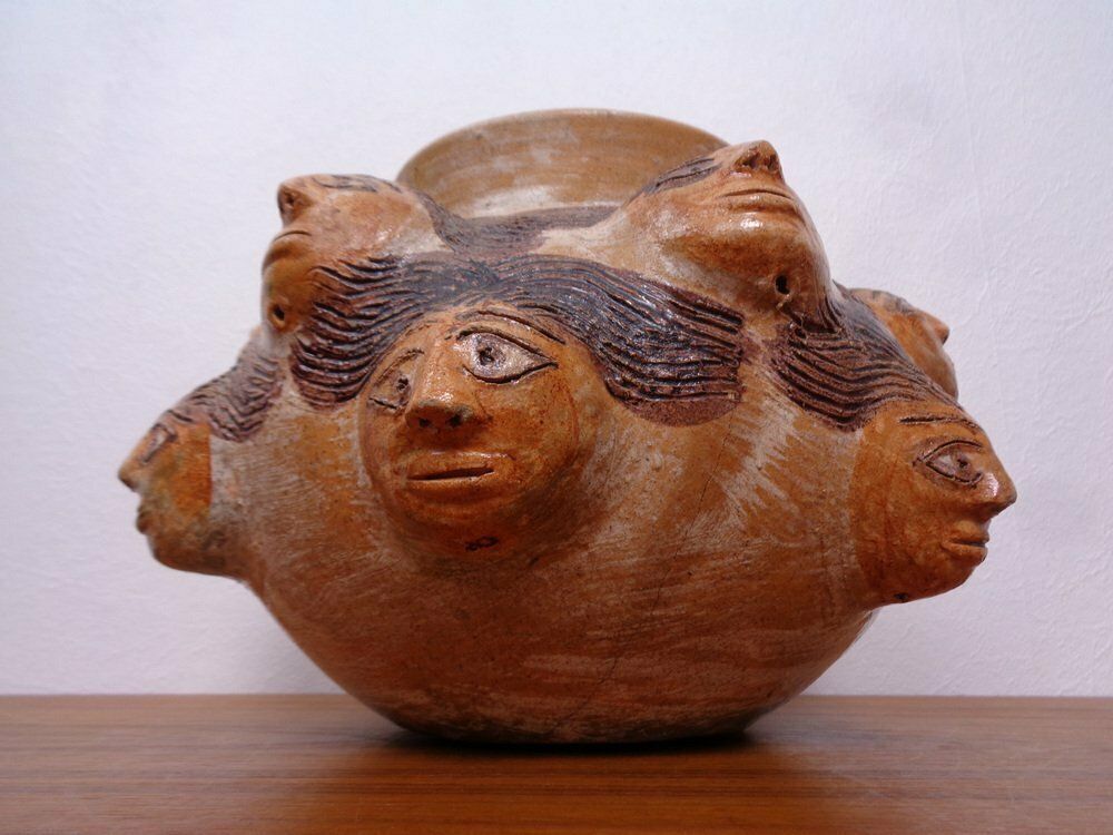 Studio Ceramic Vase By Dolores Porras, Mexico, 1990s photo vintage