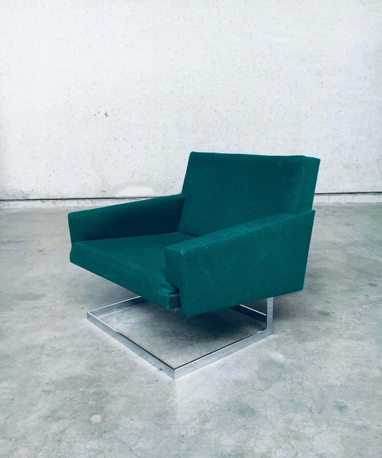 1960's Midcentury Modern Belgian Design Floating Lounge Chair photo furniture