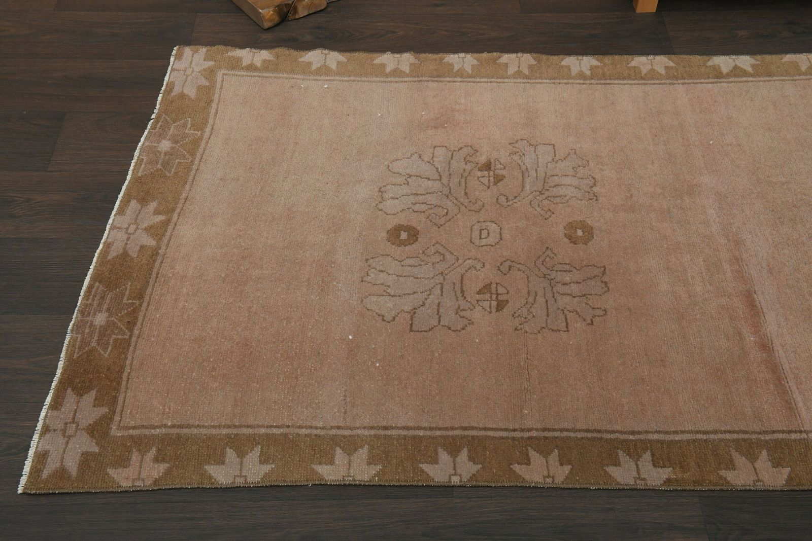 3x10 Handmade Turkish Vintage Oushak Runner Rug, Antique Rug, Faded Pink Brown Rug, 3x10 Rug, Hallway Rug, Kitchen Rug, Shabby Chic Decor photo furniture
