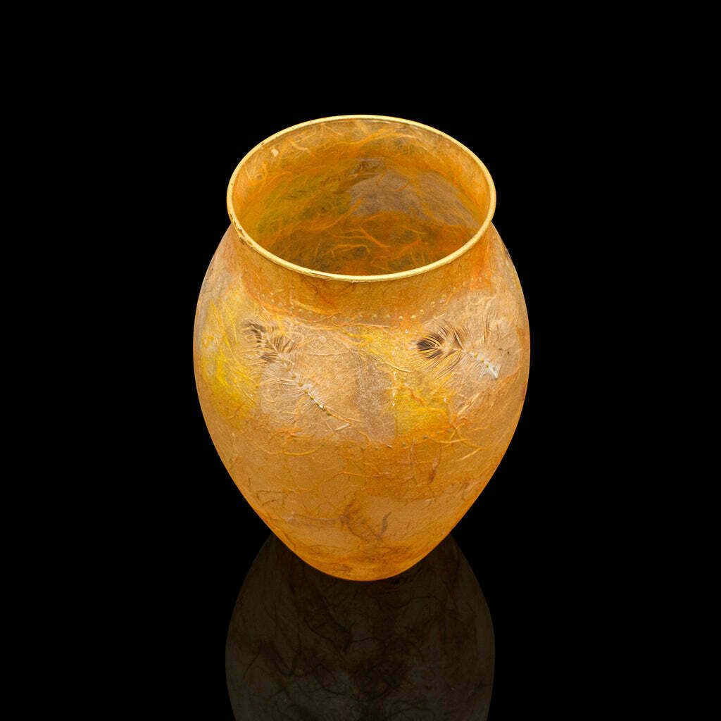 photo for sale Contemporary Decorative Flower Vase  English  Art Glass  Baluster Urn  Display