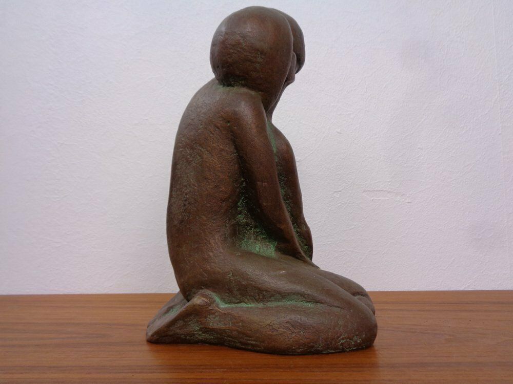283.0 Handcrafted Stoneware Loving Couple Figure From Achatit Werkstätten, Germany, 1960s photo