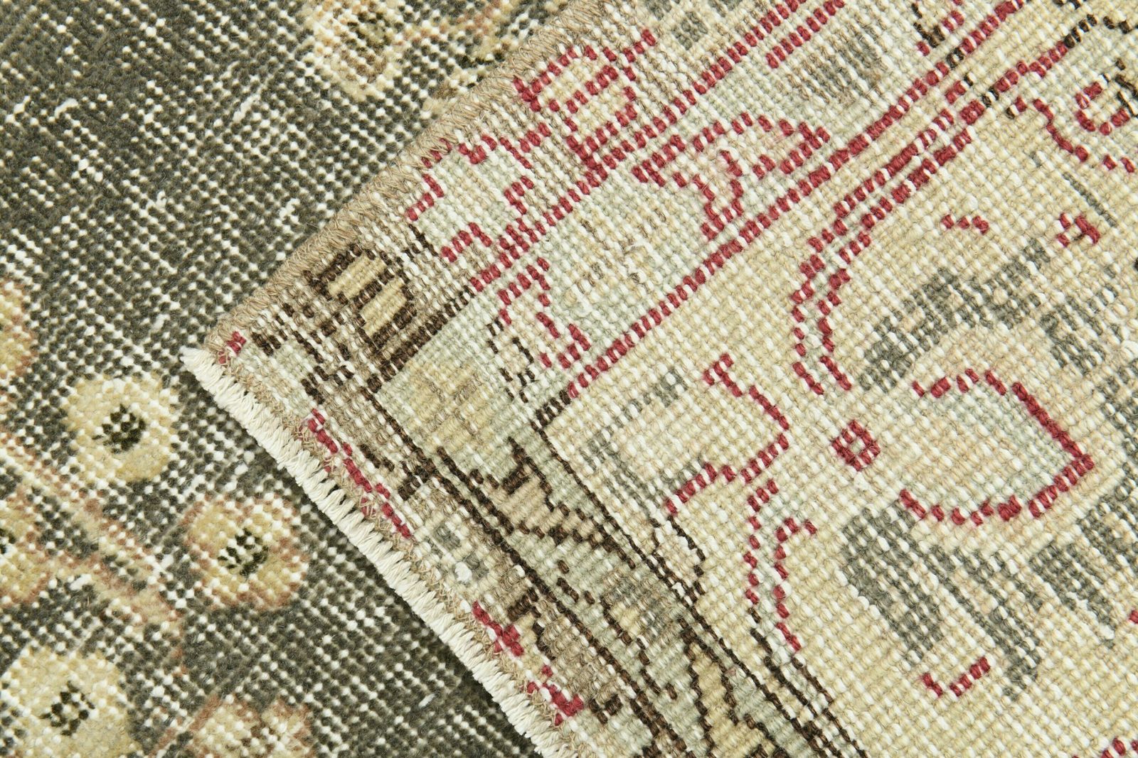 photo for sale 7x10 Green Beige Turkish Rug, Handmade Carpet, Bohemian Rug, Home Decor, Vintage Rug, Oushak Rug, Living Room Rug, 7x10 Rug, 6.9x10.4 Ft
