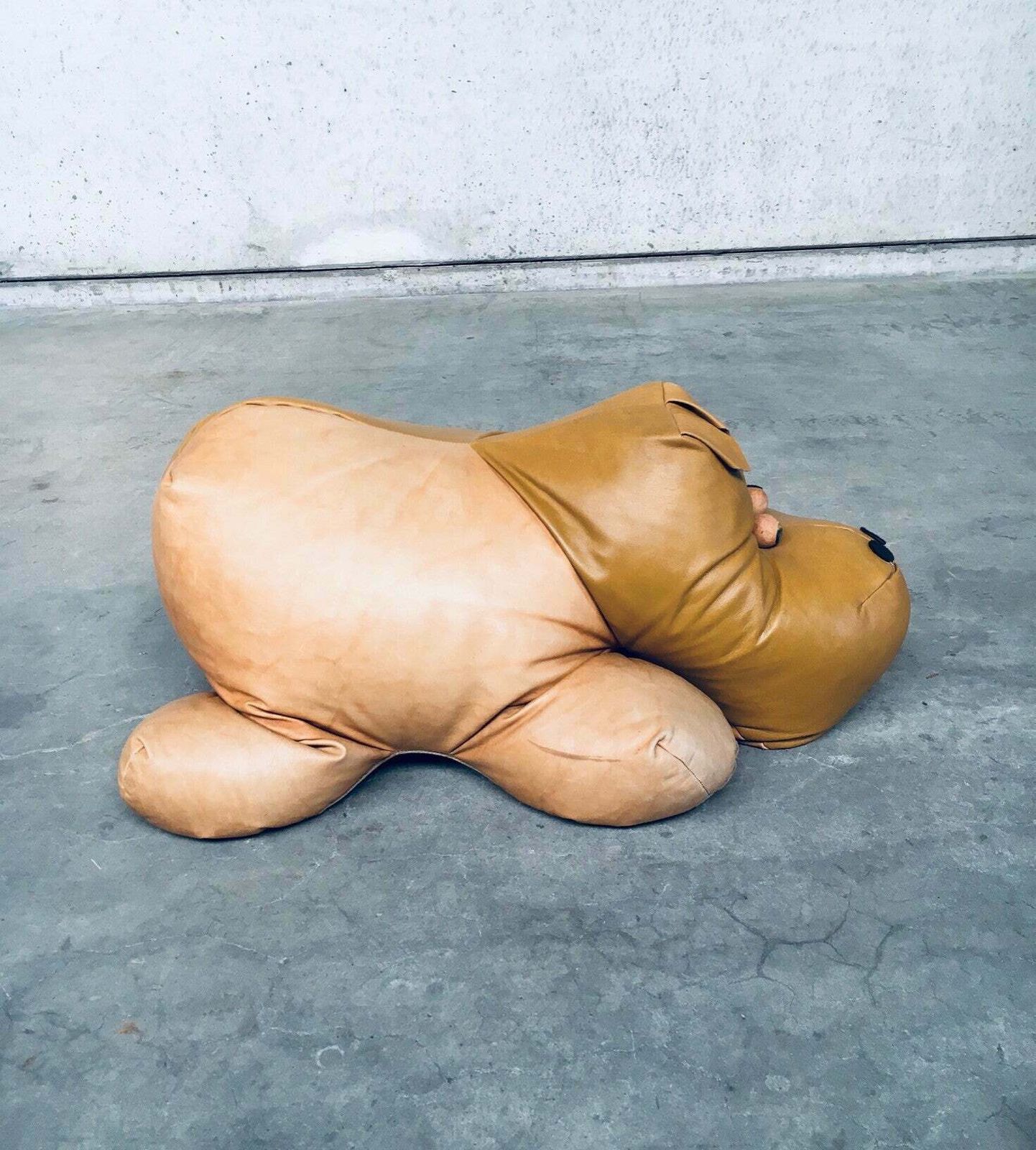 1970's Leather Hippo Hippopotamus Footstool Pouf photo buy