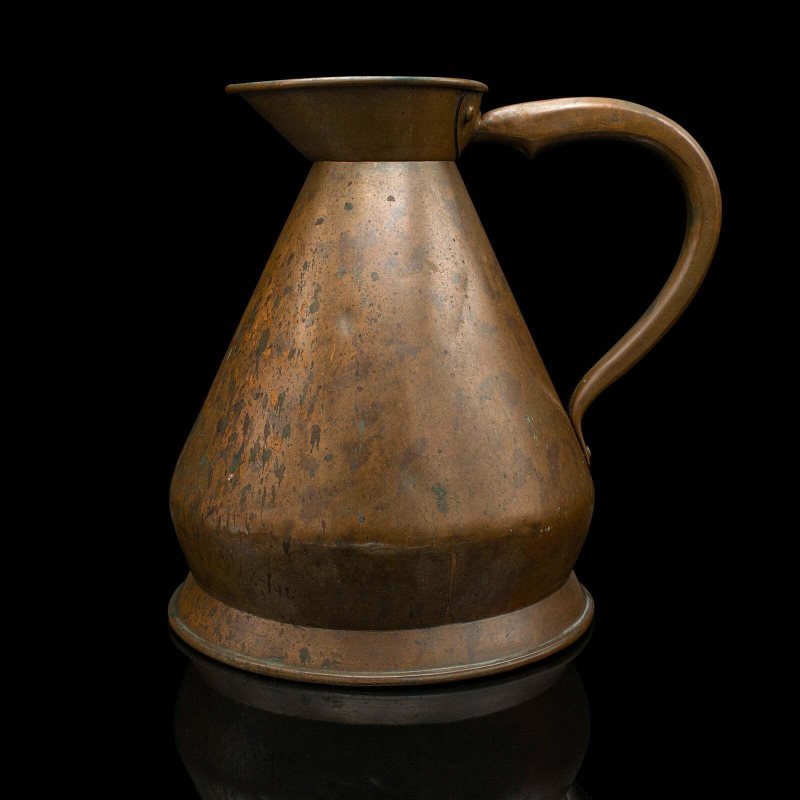 Large Antique Serving Jug, English, Copper, 2 Gallon Ewer, Victorian, Circa 1880 photo 475.0