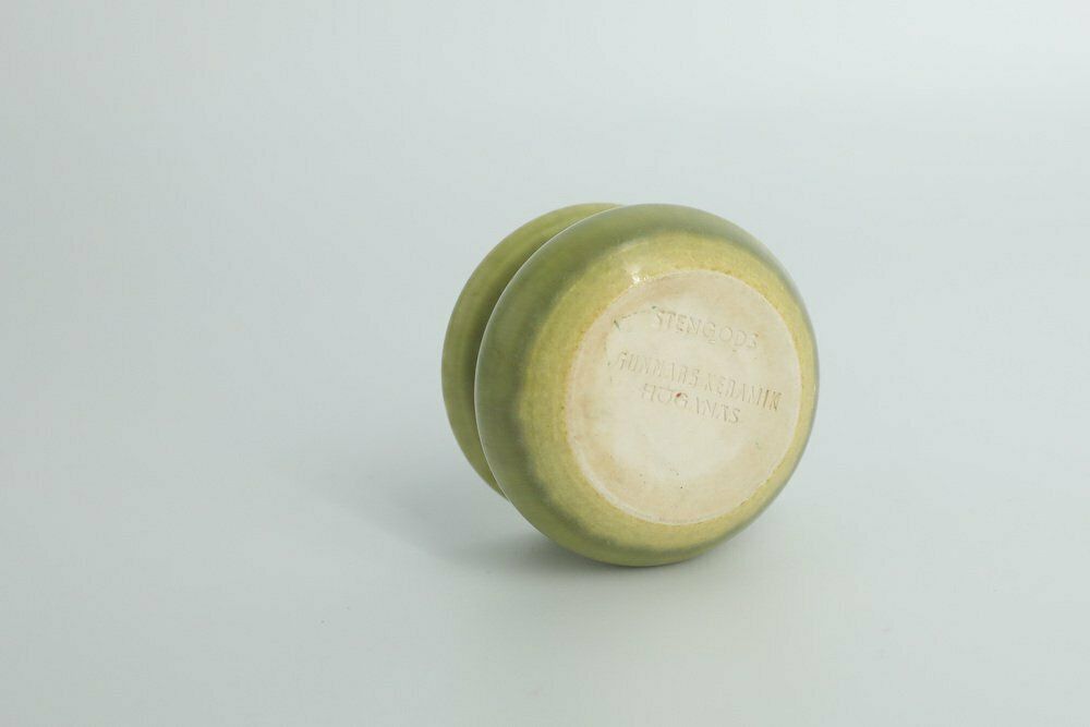 Small Mid Century Scandinavian Modern Collectible Stoneware Candleholder From Gunnars Ceramics Höganäs, 1960s photo for sale