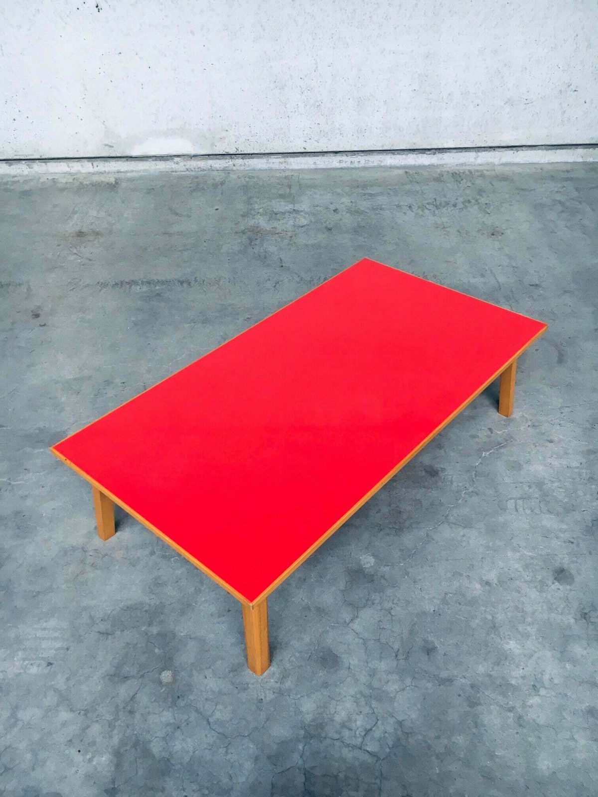 Midcentury Design Red Coffee Table, 1950's Belgium photo 995.0