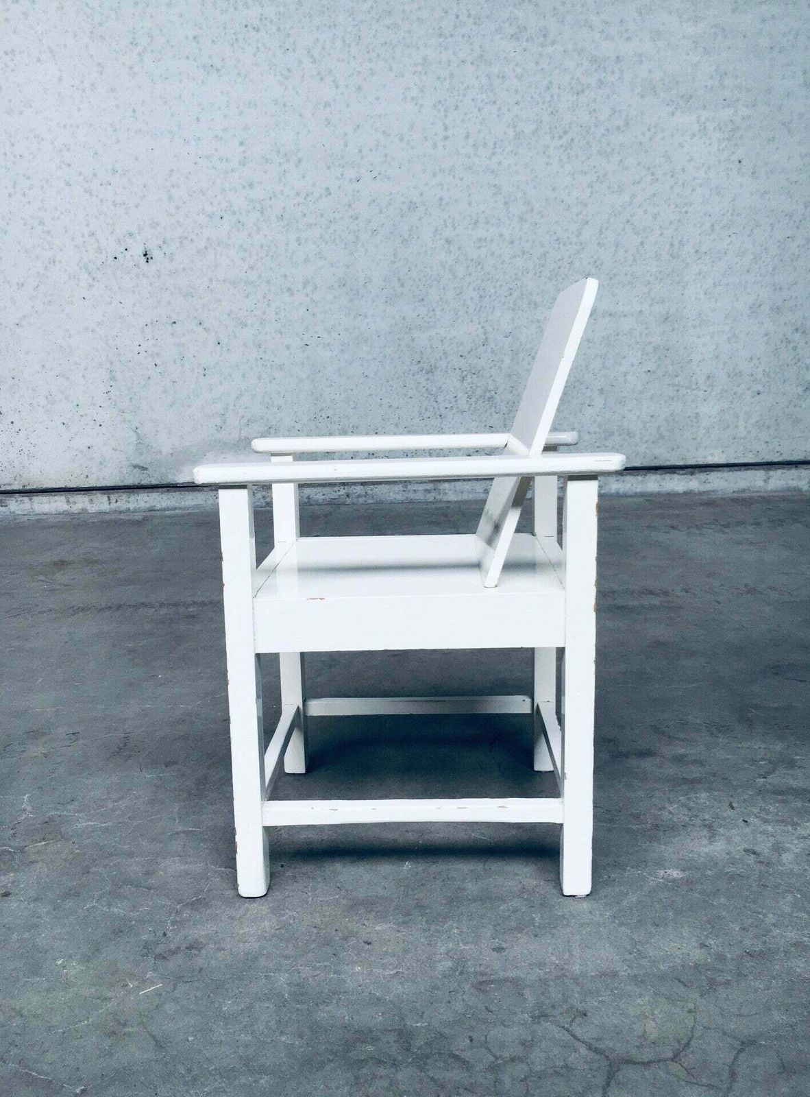 photo vinterior Art Deco Period Handmade Childs Arm Chair Set, 1920's Belgium