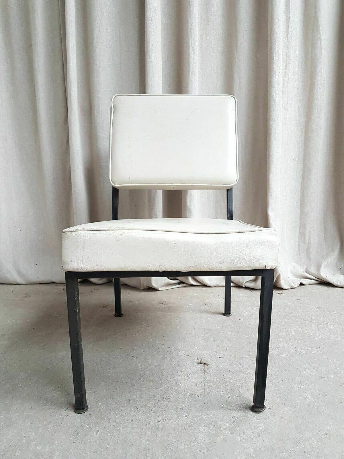 Vtg Mid Century Steel Modernist Post Modern Studio Lounge Chair Retro #383 photo Furniture