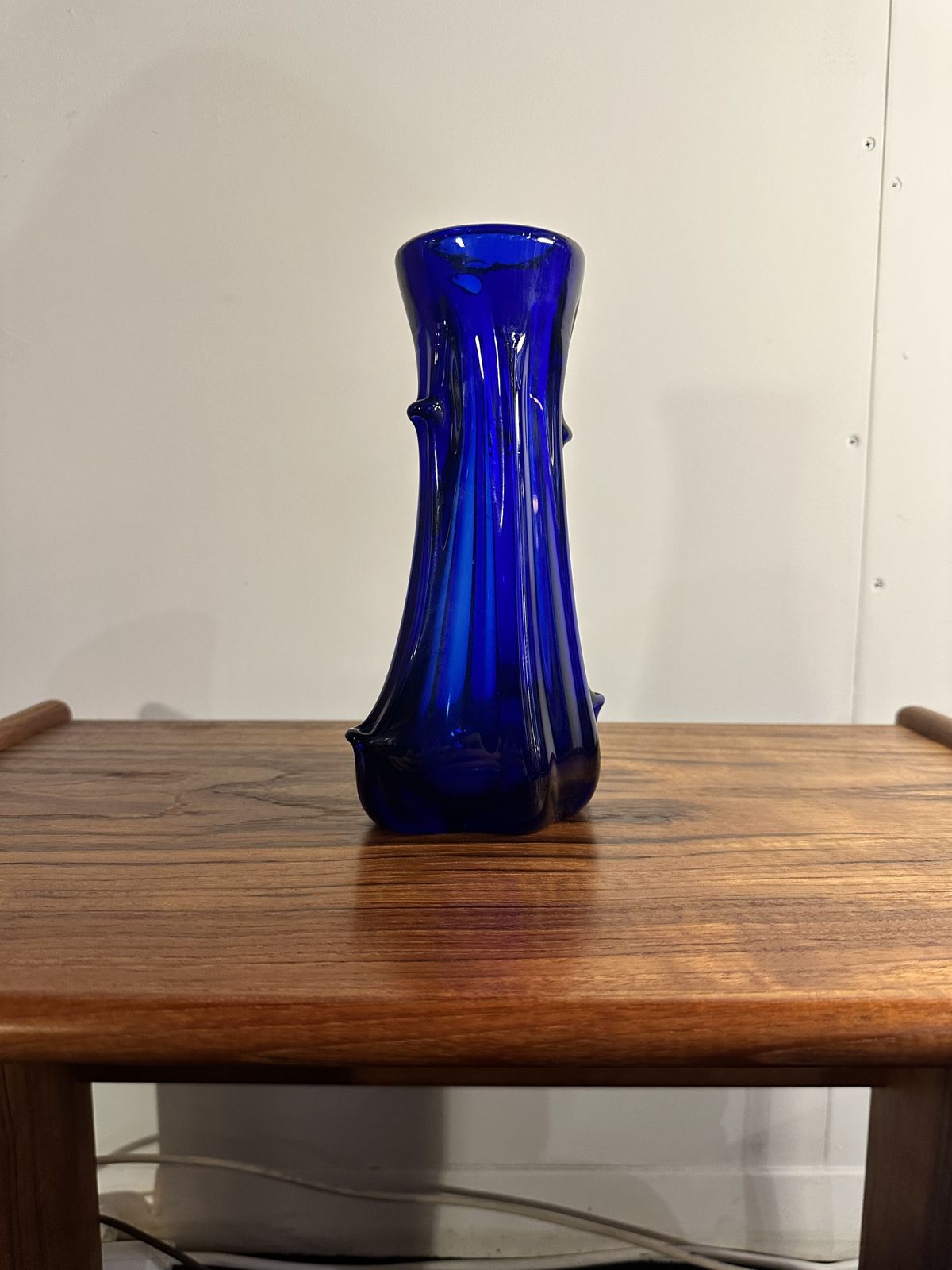 Original Italian Hand Blown Azure Blue Murano Glass, 1960s photo vinterior