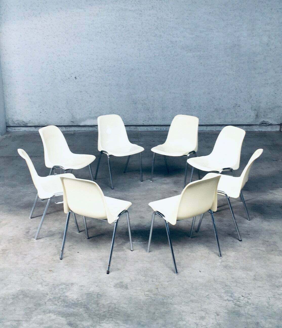 photo furniture "Orly" Stacking Chairs By Bruno Pollak For Solo, Germany 1979