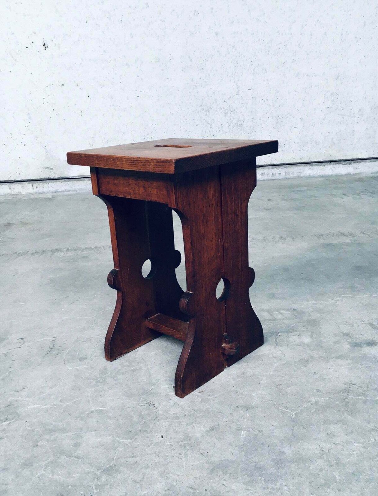 Amsterdamse School Design Eiken Kruk Met Handvat, Jaren 1920, Nederland photo buy