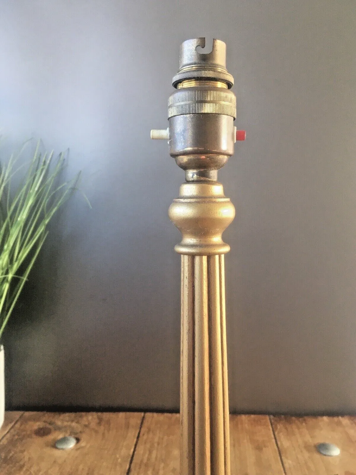 Antique Giltwood Column Table Lamp French Empire Grand Antique Country House photo 120.0