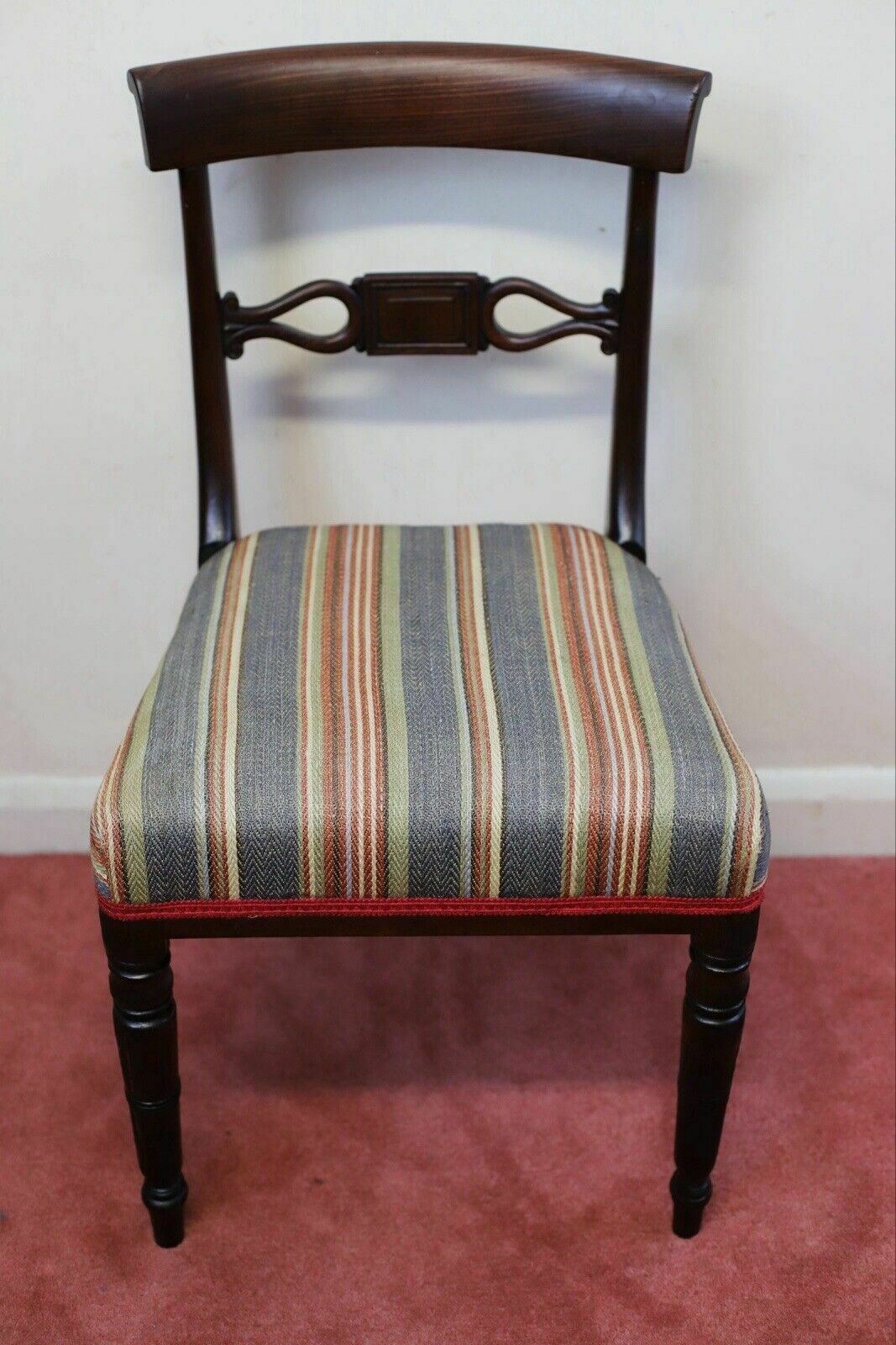 Furniture Lovely Set Of Five Victorian Mahogany Bar Back Dining Chairs photo