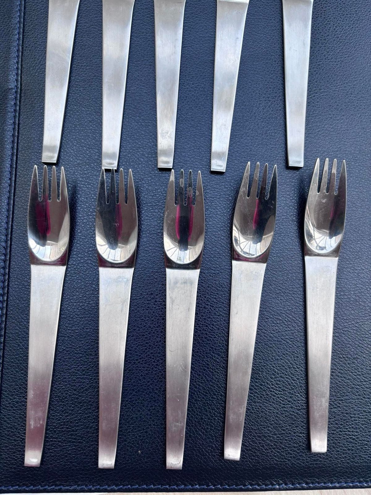 Dessert Set Modernist Flatware Fork Set Carl Auböck Design Morinox And Amboss 50s Postmodern Lunik 2060 Austrian Design Wedding Luxury Gift photo furniture