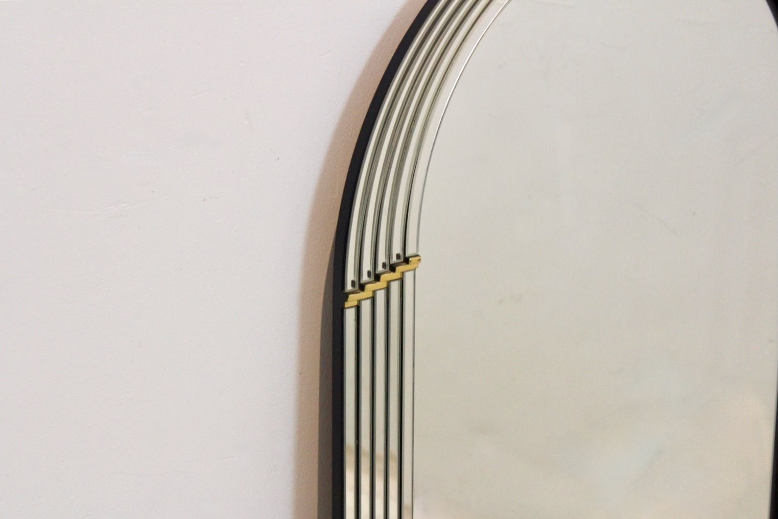 Arch Layered Mirror With Brass Accents By Deknudt Belgium photo Home Decor