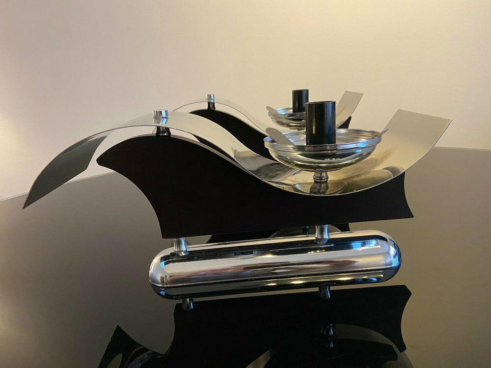 Metal And Blown Glass Wall Lamps, Italy, 1970s, Set Of 2 photo Lighting