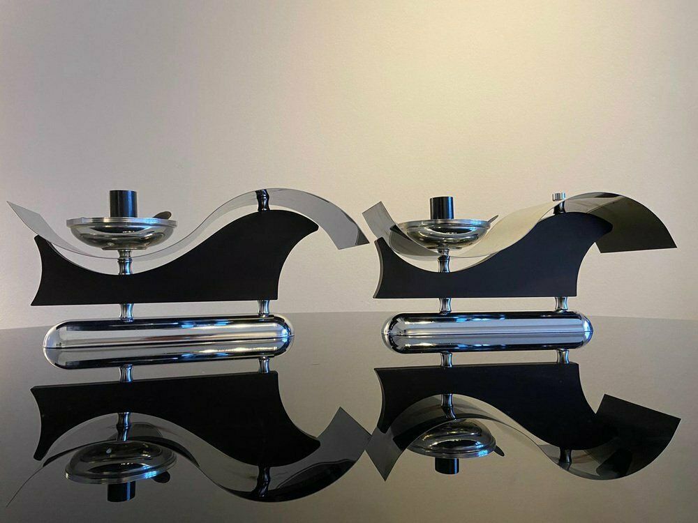 Metal And Blown Glass Wall Lamps, Italy, 1970s, Set Of 2 photo buy