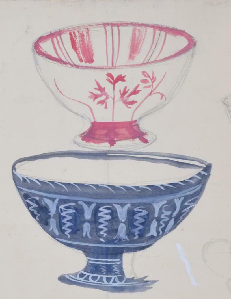 Hilary Hennes Design For Fruit Bowls Watercolour Sketch By Hilary Hennes photo furniture