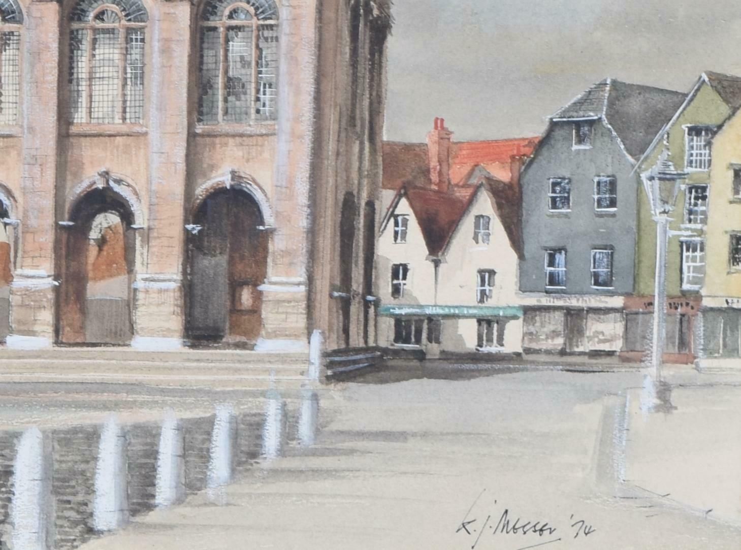 Ken Messer The County Hall, Abingdon Watercolour By Ken Messer 1974 photo 750.0