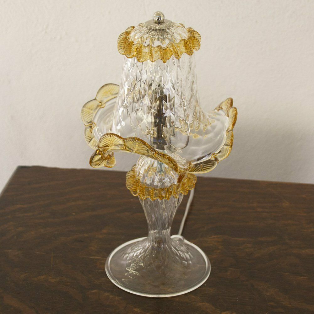 Italian Murano Glass Table Lamps, Early 21st Century, Set Of 2 photo Lighting