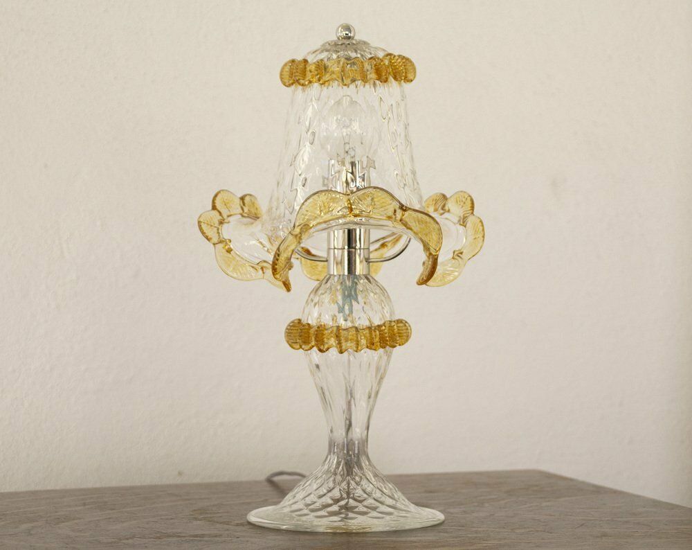 Italian Murano Glass Table Lamps, Early 21st Century, Set Of 2 photo 206.0