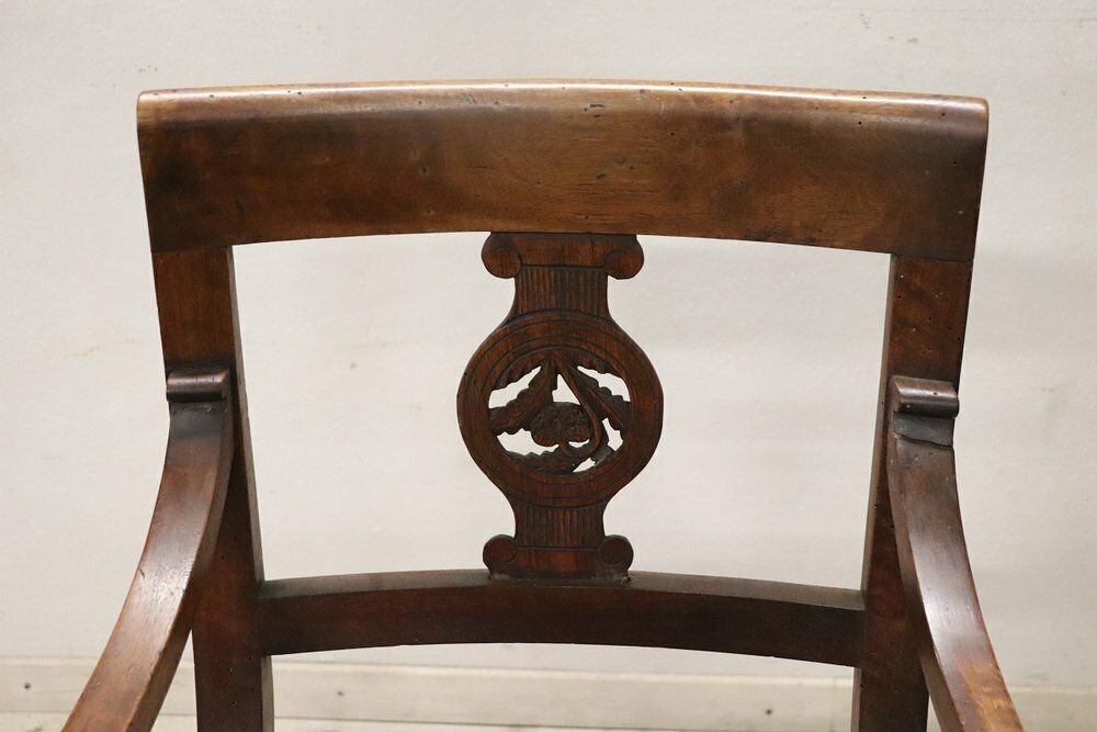 Armchair In Walnut, Late 18th Century photo vintage