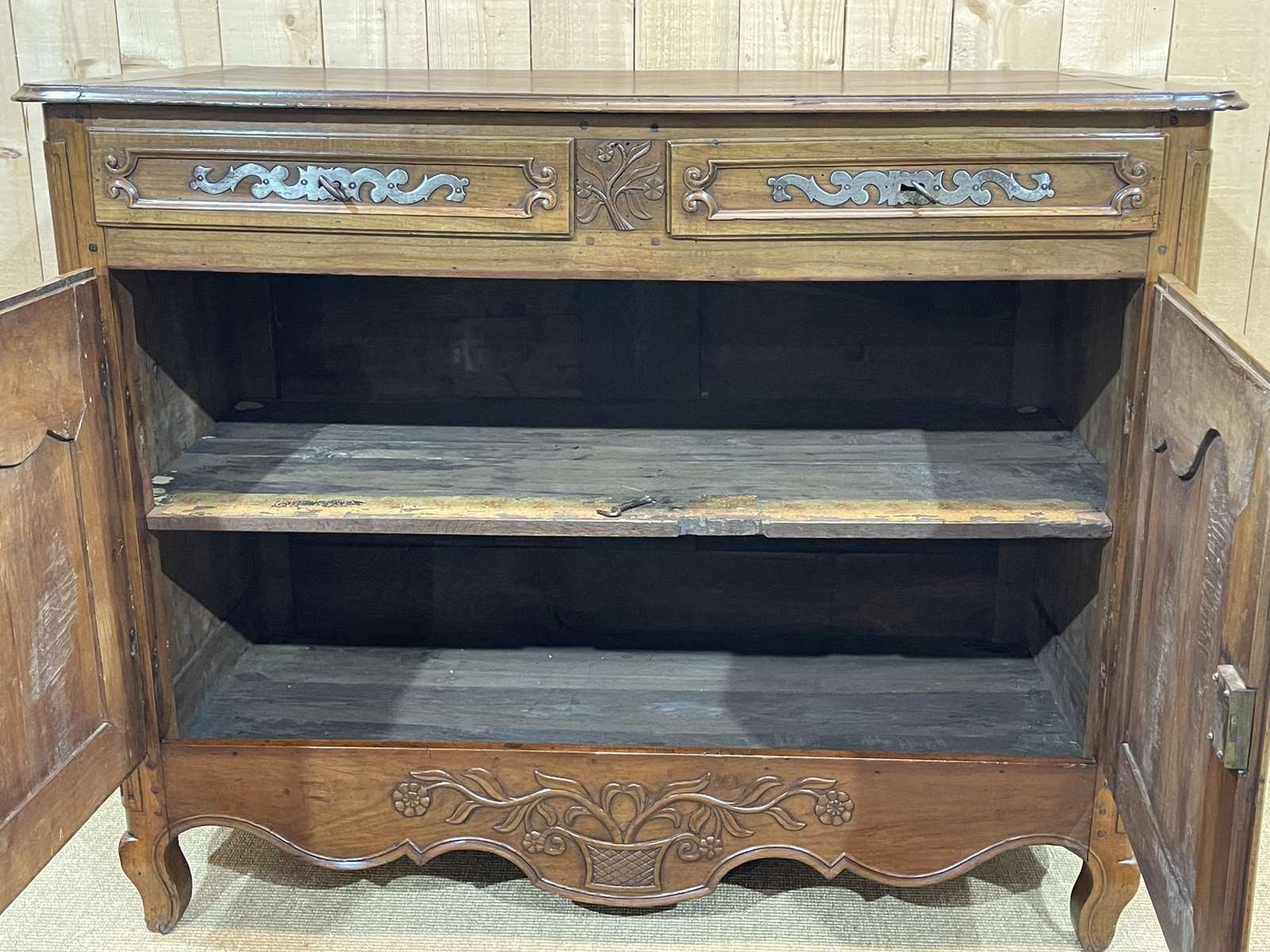 photo vinterior Louis XV Buffet In Cherry And Oak, Early 19th Century
