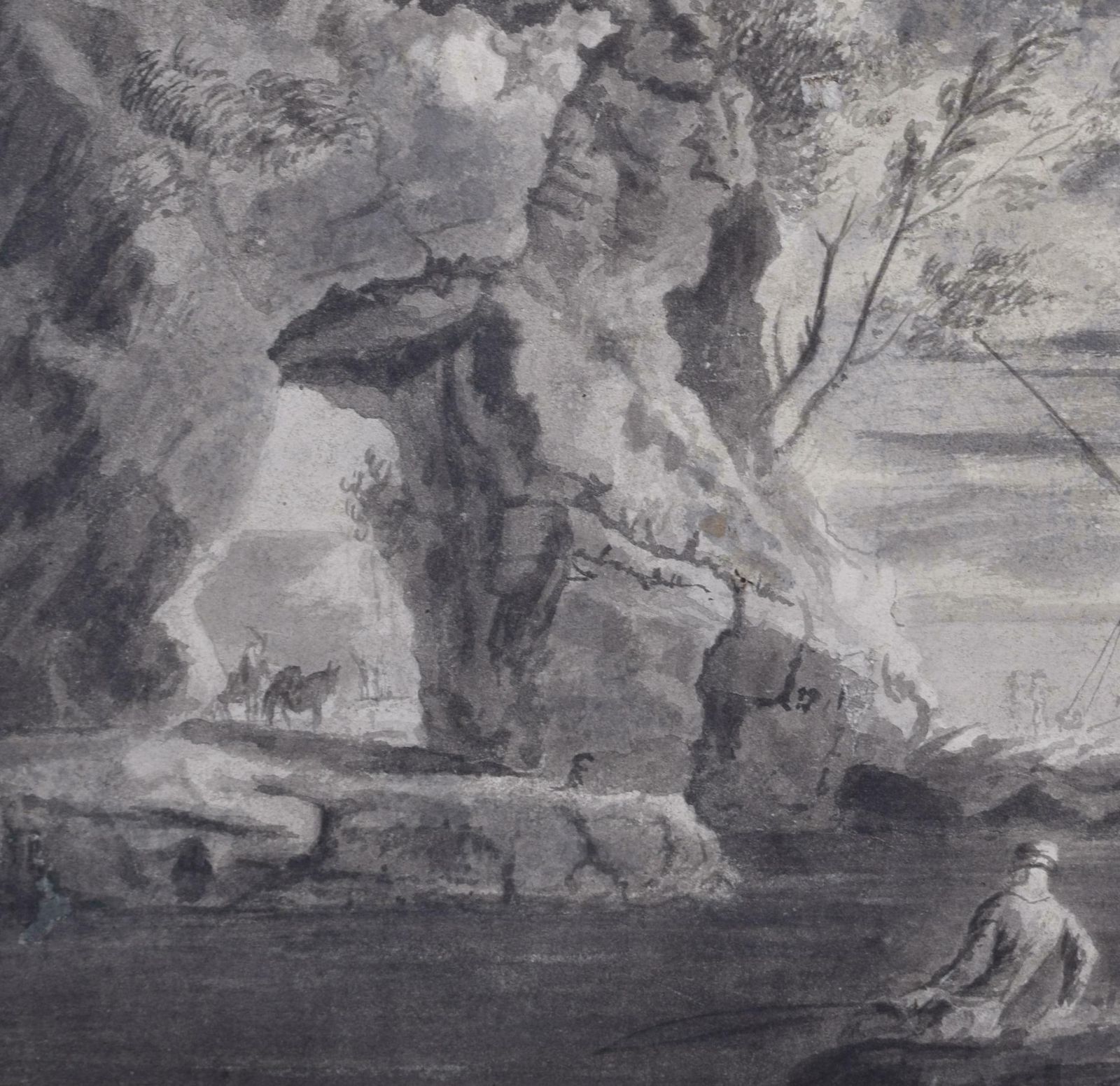 Trident On The Shore Seascape Drawing 19th Century John Cantiloe Joy William Joy photo buy