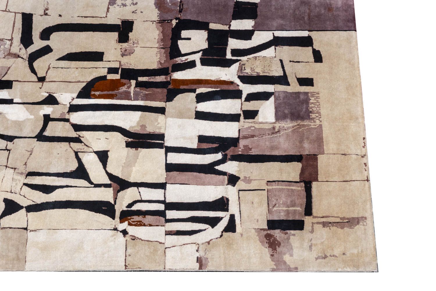 Hand Woven Tapestry, In Beige And Old Pink Tones. Year 2023. photo furniture
