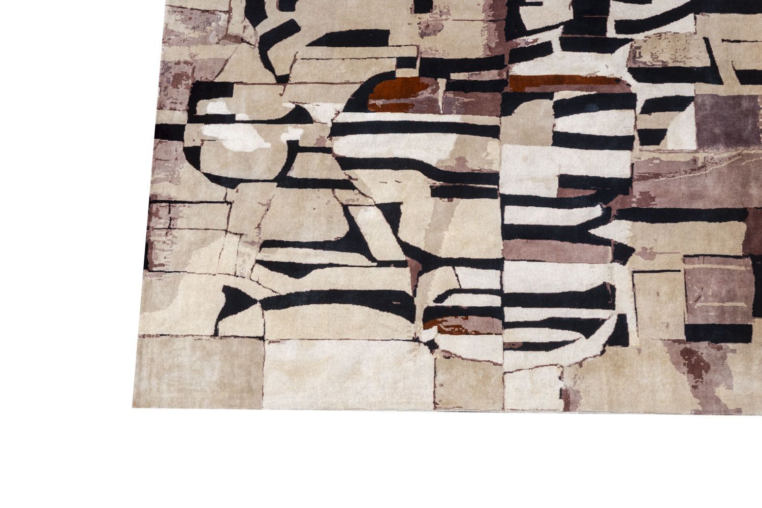 Hand Woven Tapestry, In Beige And Old Pink Tones. Year 2023. photo Textiles